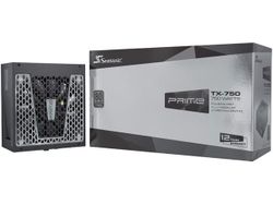 Power Supply ATX 750W Seasonic Prime TX-750 80+ Titanium, 135mm, Full Modular, Fanless until 40%