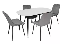 cumpără Set masă și scaune Evelin di Costacurta стол DT-533R B + 4 стула YTC-055B Blu-14 (Dark grey) în Chișinău 