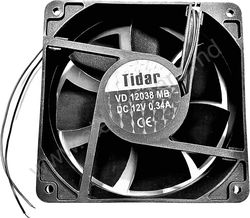 Ventilator Tidar VD 12038 MB / DC12V / 0.34A