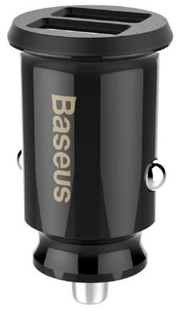 купить Зарядное устройство для автомобиля Baseus CCALL-ML01, Grain mini, 2xUSB-A, 3.1A, Negru в Кишинёве 