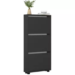 купить Полка для обуви Mobildor-Lux Leo Slim 70x16x125H cm Anthracite в Кишинёве 