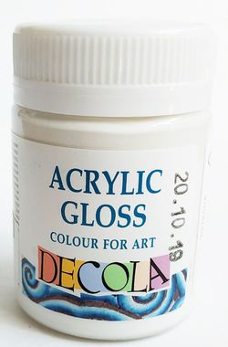 Acrilic "Decola" 50 ml lucios Alb