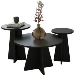 cumpără Măsuţă cafea Trendy Ciuperca 3, Negru, set în Chișinău 