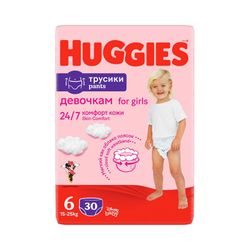 Scutece-chiloţel pentru fetiță Huggies Jumbo 6 (15-25 kg), 30 buc