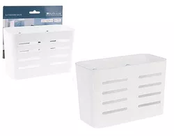 cumpără Raft de baie Holland 53953 Bathroom Solutions 12x11x19cm, cu ventuze, plastic, alb în Chișinău 