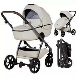 cumpără Сărucior pentru copii Tutis 2in1 UNO5+ Leather 2/1 Black Sesame (1402168) în Chișinău 