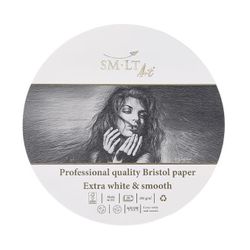 cumpără Set de creație miscellaneous Hârtie pentru schițe SMLT, rotundă, Bristol, albă, 16cm, 20file, extra netedă în Chișinău 