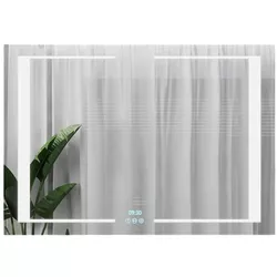 cumpără Oglindă baie Bayro Alfa 1200x800 LED 3C touch c подогревом, часами и термометром în Chișinău 