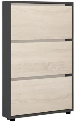 cumpără Raft pentru încălțăminte Mobildor-Lux Leo Slim 60x16x125H cm Anthracite/Sonoma în Chișinău 