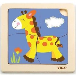 купить Головоломка Viga 51319 Mini-puzzle din lemn Girafa в Кишинёве 