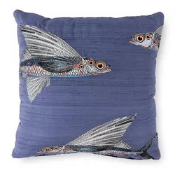 cumpără Lenjerie de pat Moooi 243591 Embr. Flying Coral Fish cush 45x45 Blue în Chișinău 