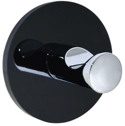 cumpără Cârlig baie Bisk 08031 rotund 5x5 cm, negru/crom în Chișinău 