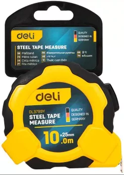 купить Рулетка Deli DLE3799Y Рулетка с автофиксатором, 25мм, 10м в Кишинёве 