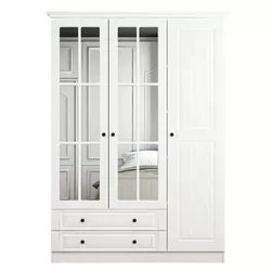купить Шкаф Trendy Kale 3 Mebran Kapak 210-Alb, 135x210x52cm в Кишинёве 