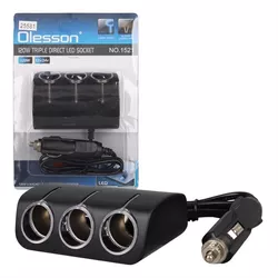 купить Разветвитель для прикуривателя Olesson NO.1521 черный Y15-185, тройник в Кишинёве 