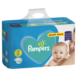 Pampers Scutece Giant Pack 2, 3-6 kg, 100 buc.