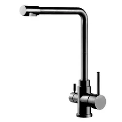 купить Смеситель кухонный Fabiano 21 FB нерж К бок фильтр черн в Кишинёве 