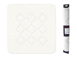 Covoras pentru dus 55X55cm Spirella Alaska "Romburi" alb, PVC