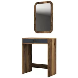 cumpără Măsuţa de toaletă Trendy Oglinda Lizbon Nuc, Antracit (masa de machiaj) (GTR001453) în Chișinău 