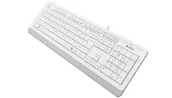 Keyboard A4Tech FK10, Multimedia Hot Keys, Laser Inscribed Keys , Splash Proof, White/Grey, USB