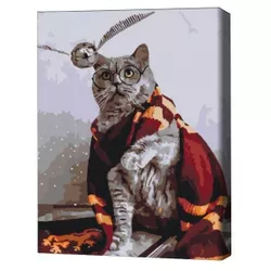 купить Картина по номерам BrushMe BS36543 40x50cm (în cutie) Pisicuța vânătoare de Snitch в Кишинёве 