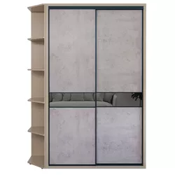 купить Шкаф Bayro Murano 1400x2300x600 серый камень, купе (606207) в Кишинёве 