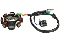 (stator alternator; 8 bobine; 5 cabluri cu generator de impuls; diametru stator 88 mm.; nr. orificii - 4) GY6-125; GY6-150 se potrivește: CHIŃSKI SKUTER/MOPED/MOTOROWER/ATV 4T