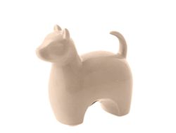 Statuie "Caine" 14cm Beige, ceramica