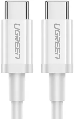 cumpără Cablu telefon mobil Ugreen 60520 Cable Type-C 2.0 to Type-C 2.0 5A 60W 2m, White, US300 în Chișinău 