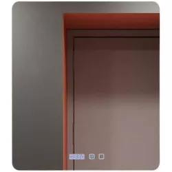 cumpără Oglindă baie Bayro Moon 600x800 LED touch нейтральный c подогревом, часами и термометром (124191) în Chișinău 