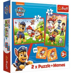 cumpără Puzzle Trefl 93337 Puzzles - 2in1 + memos - PAW Patrol team in action / Viacom PAW Patrol în Chișinău 