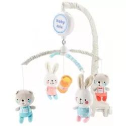 купить Кроватка Baby Mix M/00/521MCE-LI183 Карусель плюш Bears&Bunny в Кишинёве 