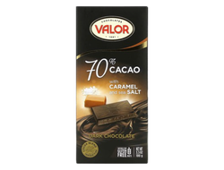 Шоколад Valor Premium темный 70% с соленой карамелью