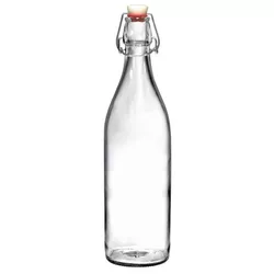 купить Контейнер для хранения пищи Bormioli Rocco 32097 Бутылка с зажимной крышкой Giara Fun 1l прозрачная в Кишинёве 