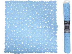Коврик для душа 53X53cm MSV "Галька" голубой, PVC