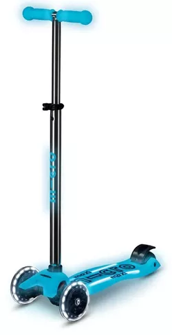 купить Самокат Micro MMD377 Maxi Deluxe Glow LED Plus Crystal Blue в Кишинёве 