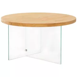 купить Журнальный столик Trendy Serenity, Transparent, Stejar в Кишинёве 