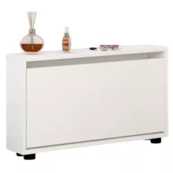 cumpără Raft pentru încălțăminte Mobildor-Lux Leo Slim 80x16x47H cm White în Chișinău 