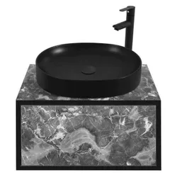 купить Шкаф под умывальник Montebella Set 50.01 600*500 NERO 550 Pantera в Кишинёве 