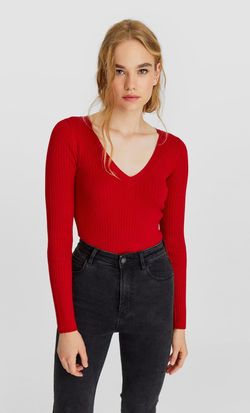 Трикотаж Stradivarius Красный 5063/713/100
