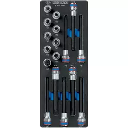 cumpără Set de tubulare, bite, duze King Tony Clește pentru articulații 9-4147PRV, set de 1/2" cu biți hexagonale, Torx și caneluri, 17 piese (SPUMA) în Chișinău 