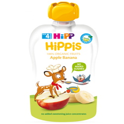 Hipp Hippis пюре сюрприз яблоко и банан, 4+мес. 100г