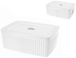 купить Короб для хранения Promstore 53360 Econova Velvet 6.55l, 29.5x22.5x11cm, alb в Кишинёве 