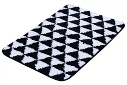 cumpără Covoraș de baie Bisk 07925, alb/negru, 45x70 în Chișinău 