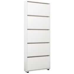 купить Полка для обуви Mobildor-Lux Leo Slim 100x16x203H cm White в Кишинёве 
