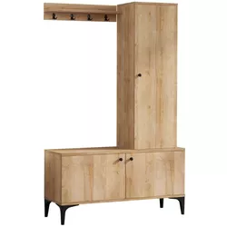 cumpără Mobilă pentru antreu Trendy Lex, StejarNegru, 110x175x40cm (GTR005938) în Chișinău 