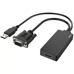 купить Переходник для AV Hama 200342 Video Adapter, VGA+USB Plug - HDMI Socket, Full HD 1080p в Кишинёве 