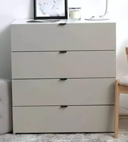 купить Комод Fabrik Home Hardy 4 ящика (Белый ясень,Светло-серый матовый) в Кишинёве 