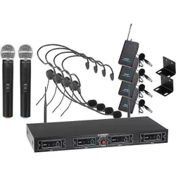 cumpără Microfon MCGREY UHF-2V4H Quad Radio Microphone Set 2x Microphone, 4 Headsets and Pocket Transmitter 00048157 în Chișinău 
