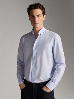 Рубашка Massimo Dutti Голубой 0108/125/403